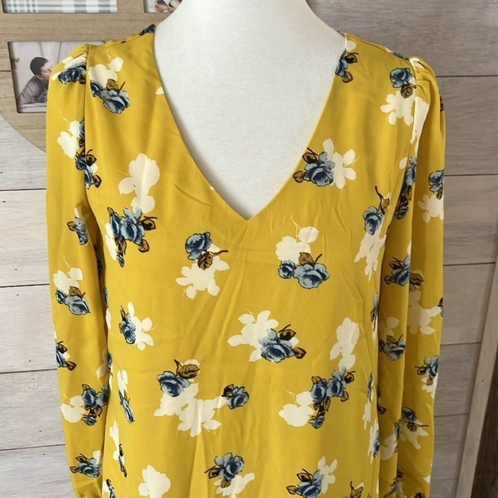 Krazy Kat Yellow Flower Dress S - Picture 2 of 5
